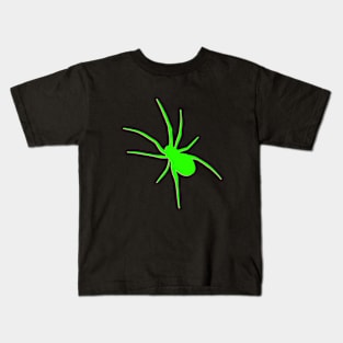 Neon Green and Pink Spider Kids T-Shirt